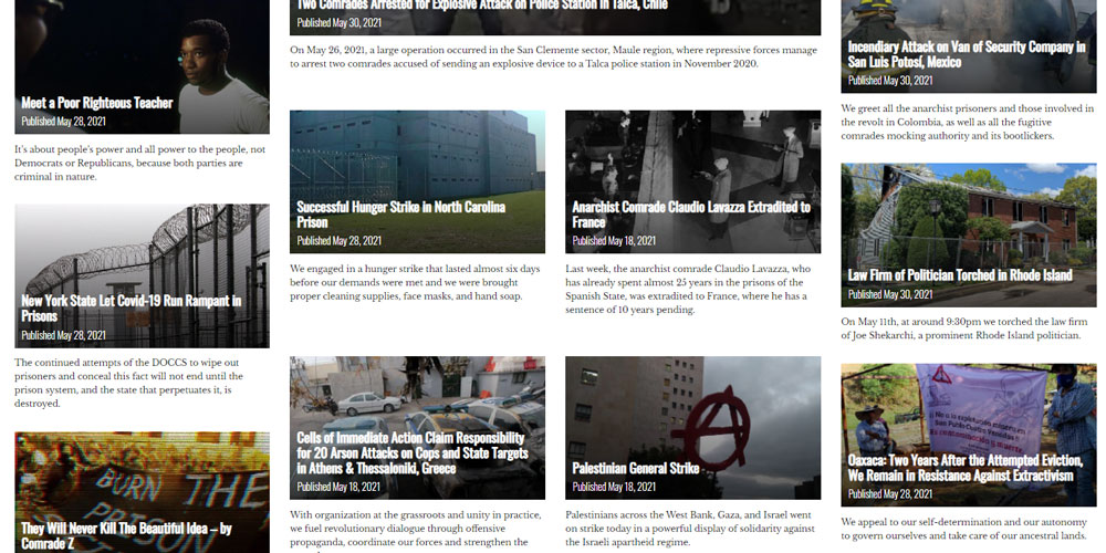 Screenshot of online magazine with Speaker fire story
