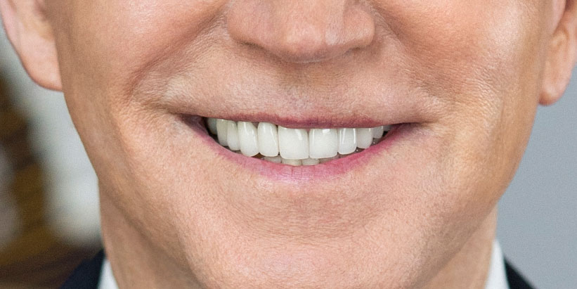 Joe Biden's smile.