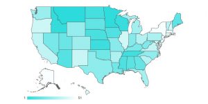 WalletHub map of best states for doctors