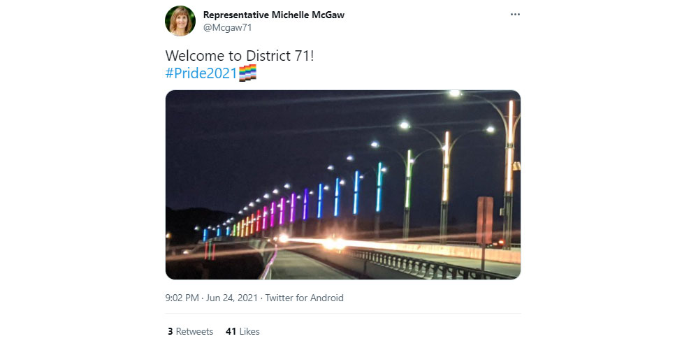 Sakonnet River Bridge lights 6/24/21