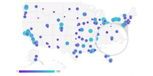 Map of best and worst run U.S. cities