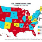 Map of payday lending rates by state