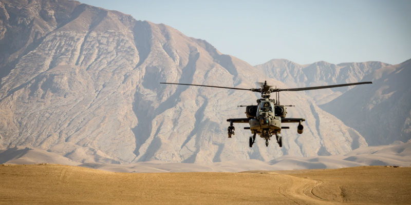 Apache helicopter in Afghanistan