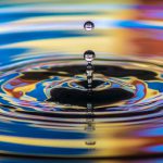 A water drop and ripples