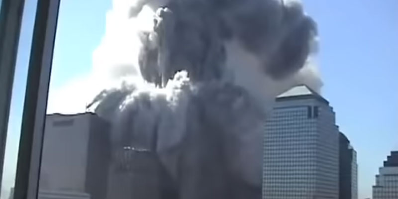The North Tower collapses