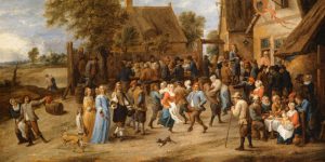 David Teniers' Village Revel with Aristocratic Couple