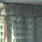 An overpass held up by blocks