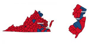 Fox News Virginia and New Jersey election maps