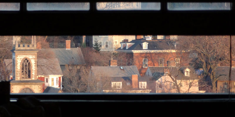 A Providence neighborhood through a Statehouse window