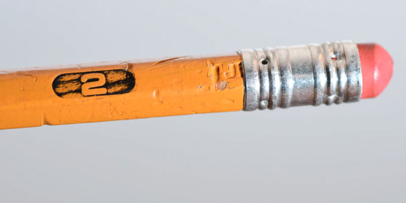 A pencil with eraser