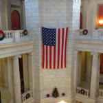 The State House rotunda at Christmastime