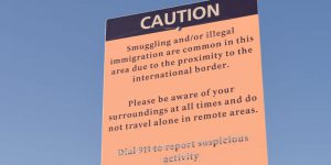 Caution: Illegal Immigration sign