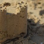 A crumbling sandcastle