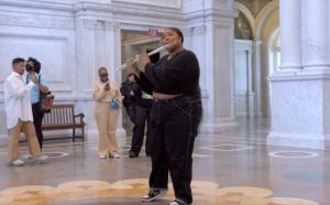 Lizzo plays flute at Library of Congress