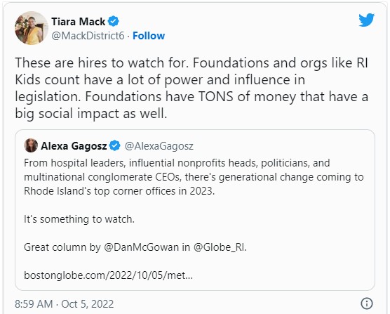 Tiara Mack tweets about the importance of non-profit hires