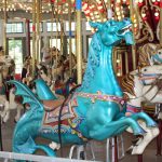 Blue dragon of Roger Williams Park Carousel