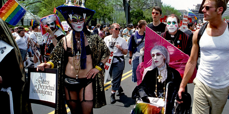 Sisters of Perpetual Indulgence march in Washington, D.C. in 1993