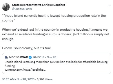 EnriqueForRI: When we’re dead last in the country in producing housing, it means we exhaust all available funding in surplus dollars. $90 million is simply not enough. 
