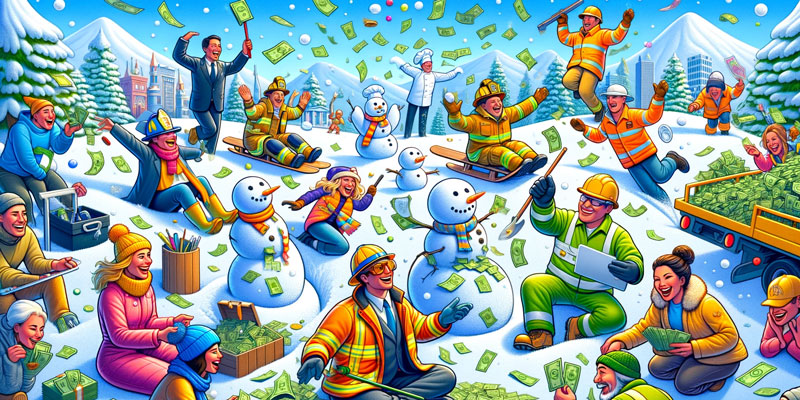 Government insiders play in a snowfall of cash