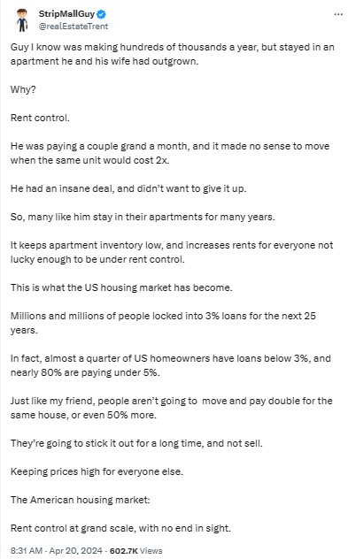 realEstateTrent: Guy I know was making hundreds of thousands a year, but stayed in an apartment he and his wife had outgrown. Why?