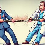 Special interests tug on a fraying rope in tug of war