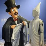 A bad magician conjures a KKK mannequin