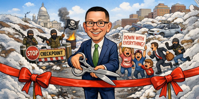 Smiley cuts a ribbon to welcome chaos in Providence