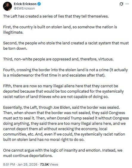 EWErickson: The Left has created a series of lies that they tell themselves.