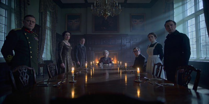 Suspects gather in the dining room